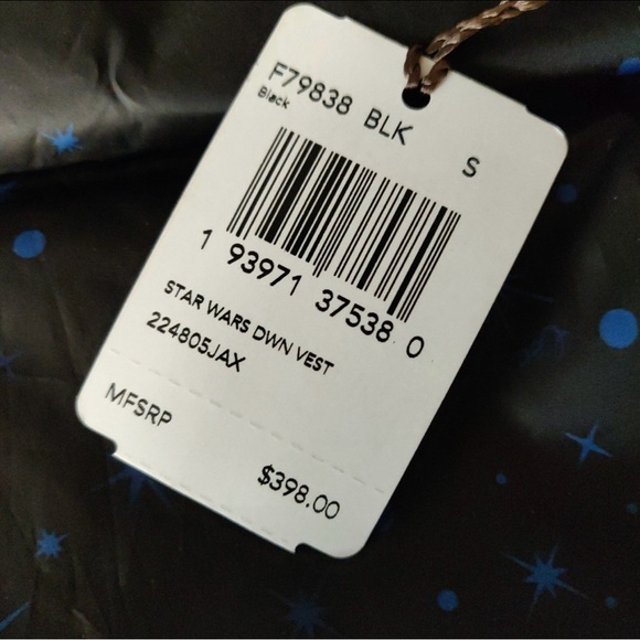 Coach x Star Wars Black Puffer Vest Rare Discontinued Limited Run Size Small - Picture 4 of 8